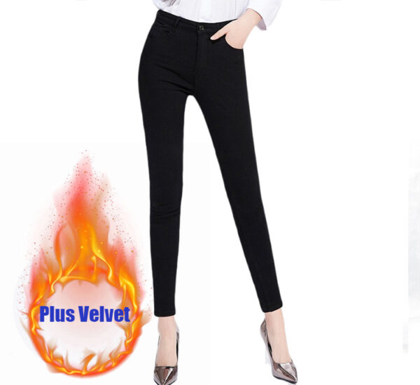 2019 Bumbac Culoare Bumbac Jeans pentru Femei Denim Creion Pantaloni Jeans Pantaloni Dame Pantaloni Denim Skinny White Femei Stretch Jeans Femei - imagine 2