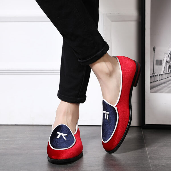 Încălțăminte moda din piele de catifea de mătase pentru bărbați 2019 pantofi designeri stil nou pentru bărbați pantofi formali, respirabil plat, pantofi cu glisare plus - imagine 2