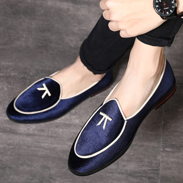 Încălțăminte moda din piele de catifea de mătase pentru bărbați 2019 pantofi designeri stil nou pentru bărbați pantofi formali, respirabil plat, pantofi cu glisare plus - imagine 4
