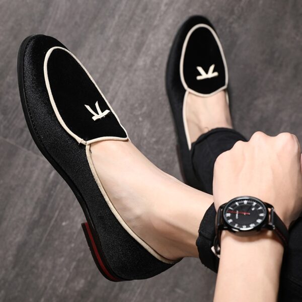 Încălțăminte moda din piele de catifea de mătase pentru bărbați 2019 pantofi designeri stil nou pentru bărbați pantofi formali, respirabil plat, pantofi cu glisare plus - imagine 6