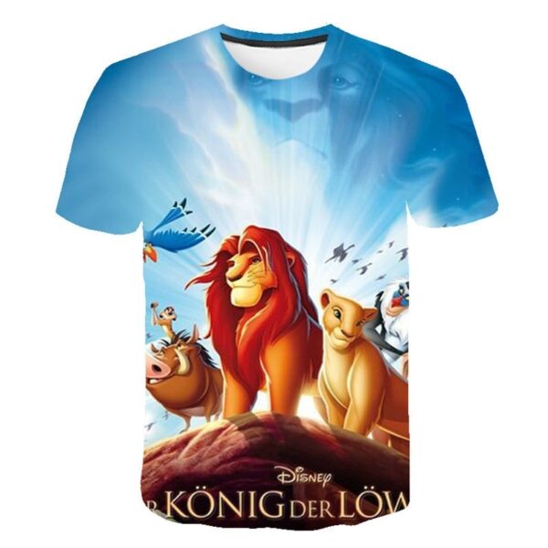 2019 NOU Regatul de film Regele Leu Regele Simba 3D Haine pentru copii Băiat / fată copii Tricou casual Haine cu mânecă scurtă - imagine 3
