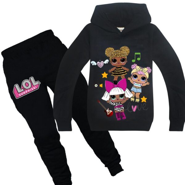 2020 Noua Surpriză Desene animate Păpușă LOL Hoodie pentru copii Costum cu mâneci lungi de desene animate Bumbac Fete - imagine 2
