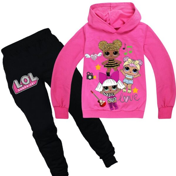 2020 Noua Surpriză Desene animate Păpușă LOL Hoodie pentru copii Costum cu mâneci lungi de desene animate Bumbac Fete - imagine 3