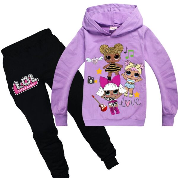 2020 Noua Surpriză Desene animate Păpușă LOL Hoodie pentru copii Costum cu mâneci lungi de desene animate Bumbac Fete - imagine 4