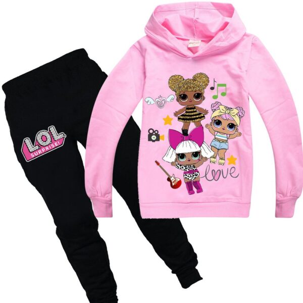 2020 Noua Surpriză Desene animate Păpușă LOL Hoodie pentru copii Costum cu mâneci lungi de desene animate Bumbac Fete