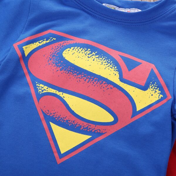 Tricou cu mânecă scurtă pentru copii pentru băieți cu pelerină pentru copii Superman Batman tricou de vară de desene animate Tee-topuri costume Cosplay - imagine 5