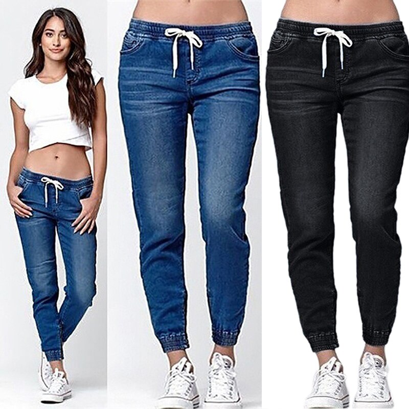 stretch St Consecutive Pantaloni casual Jogger 2018 Jeans cu creion elegant elastic pentru femei jambiere cu talie înaltă Pantaloni cu cordon din denim pentru femei – Amado stretch St Consecutive Pantaloni casual Jogger 2018 Jeans cu creion elegant elastic pentru femei jambiere cu talie înaltă Pantaloni cu cordon din denim pentru femei – Amado