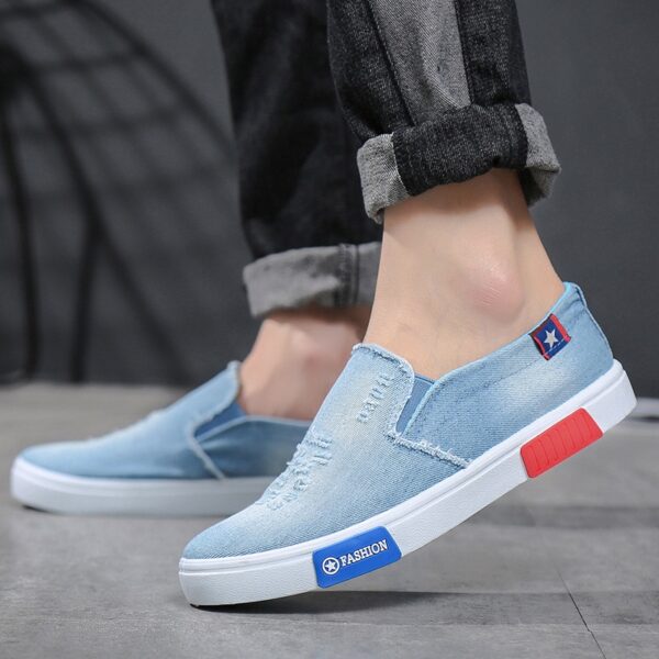 Modă 2019 Pânză Pantofi Solid Bărbați Denim Pantofi Pantaloni Casuali Bărbați Pantofi Pantofi Pantofi Pantofi Pantofi Transpiranți În Mocasini Chaussure Homme