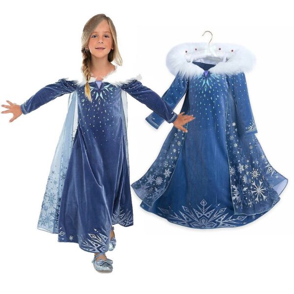 Elsa frozen rochie noua zapada costume de carnaval pentru copii cosplay rochii printesa - imagine 2
