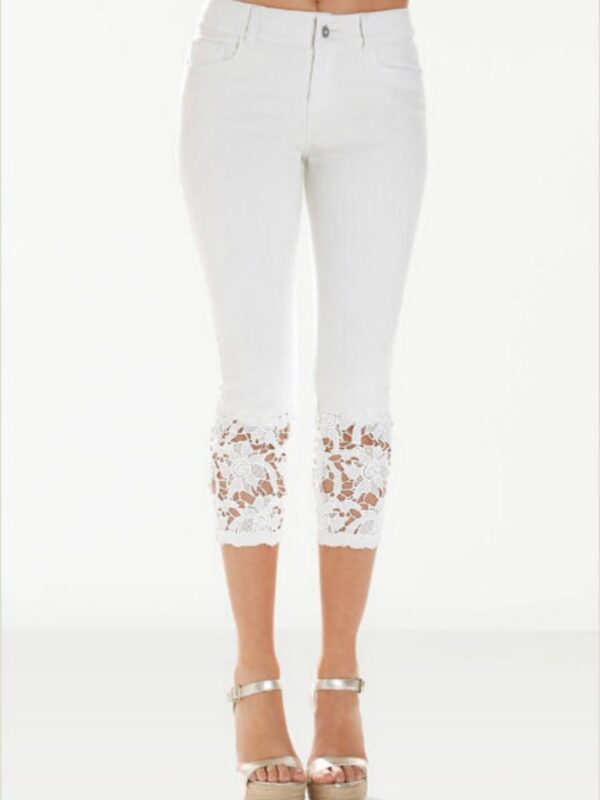 Blugi pentru femei din dantelă coreeană Pantaloni jucați din dantelă de primăvară broderie dantelă Push Up pantaloni sexy dama plus dimensiunea 3XL - imagine 4