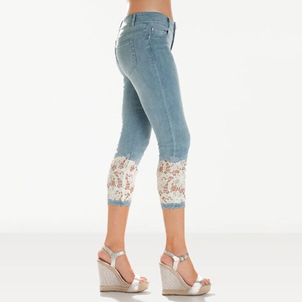 Blugi pentru femei din dantelă coreeană Pantaloni jucați din dantelă de primăvară broderie dantelă Push Up pantaloni sexy dama plus dimensiunea 3XL - imagine 5
