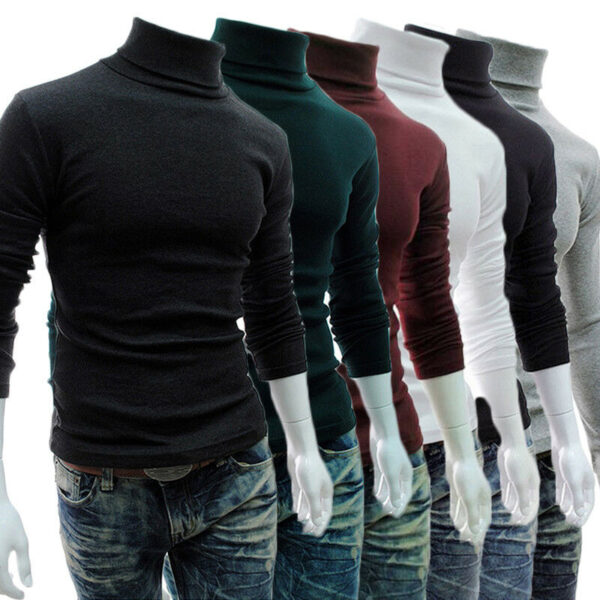 Bărbați Pullover Turtleneck Toamnă Iarnă Pulover Bărbați Slim Fit cu mâneci lungi ușoare Bărbați Casual Lână tricotată Pullover Homme - imagine 5