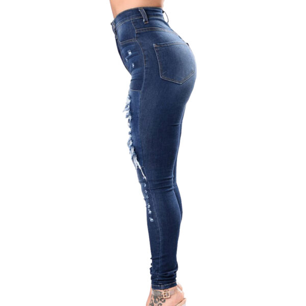 Puimentiua Fashion Casual Pantaloni denim din piele scurtă Femei cu pantaloni denim cu talie înaltă Femei Nou - imagine 4
