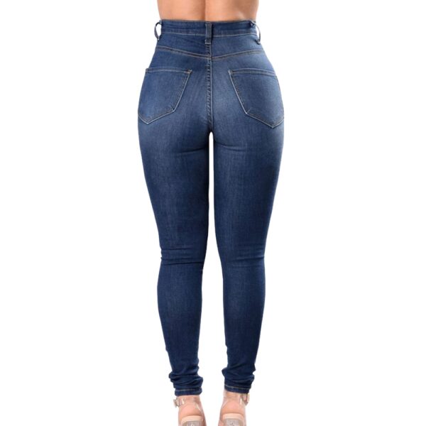 Puimentiua Fashion Casual Pantaloni denim din piele scurtă Femei cu pantaloni denim cu talie înaltă Femei Nou - imagine 6