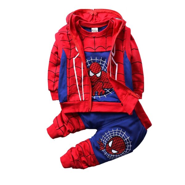 Seturi de îmbrăcăminte pentru copii Spiderman Costum sport din bumbac Costum Cosplay pentru copii Spiderman Cool 3buc Bucătărie Haine pentru copii