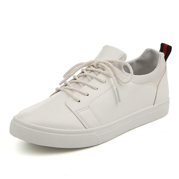 Hot Men White Sneakers Man Pantofi Casual Transpirabil din Piele Tenis Trainers Sport Bărbați Adidași Pantofi Frumosi Plimbare - imagine 6