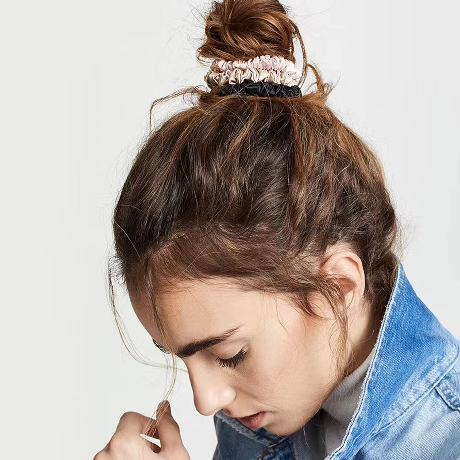 4PCS-Box-100-Natural-Silk-Solid-Color-Hair-Ties-High-Quality-Hair-Scrunchies-22Momme-Women-Big-3