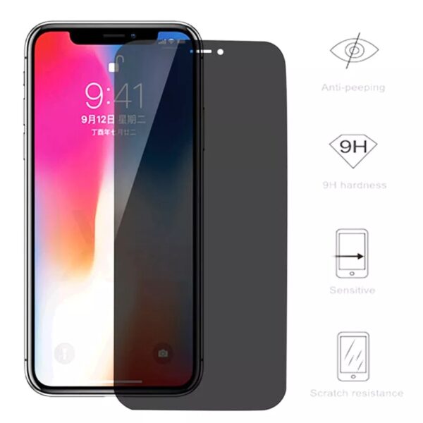 Sticlă de protecție anti-spionaj pentru ecranul IPhone 13 12 11 Pro Max 12Mini, protector de ecran pentru IPhone 6 14 7 8 Plus X XR XS Max, sticlă de confidențialitate - imagine 2