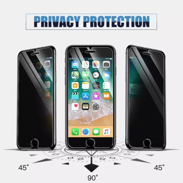 Sticlă de protecție anti-spionaj pentru ecranul IPhone 13 12 11 Pro Max 12Mini, protector de ecran pentru IPhone 6 14 7 8 Plus X XR XS Max, sticlă de confidențialitate - imagine 5