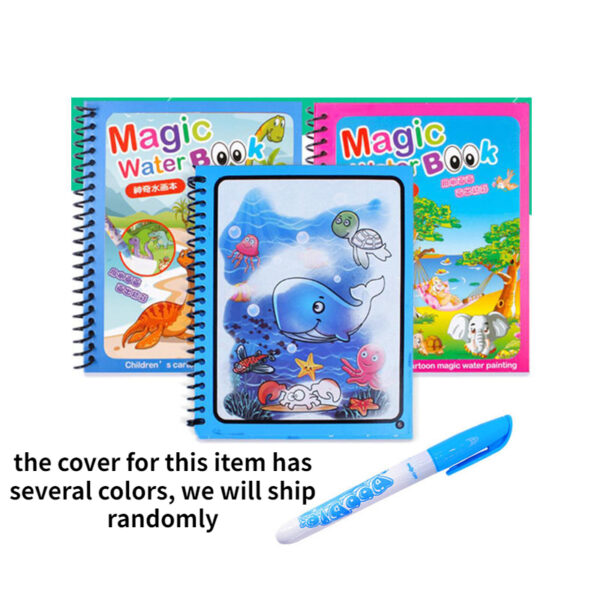 Jucării Montessori pentru Copii: Caiet de Colorat Reutilizabil, Carte Magică de Desen cu Apă, Jucării de Pictură și Desen, Jucării Senzoriale pentru Educație Timpurie a Copiilor - imagine 2