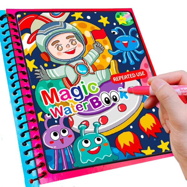 Jucării Montessori pentru Copii: Caiet de Colorat Reutilizabil, Carte Magică de Desen cu Apă, Jucării de Pictură și Desen, Jucării Senzoriale pentru Educație Timpurie a Copiilor - imagine 6